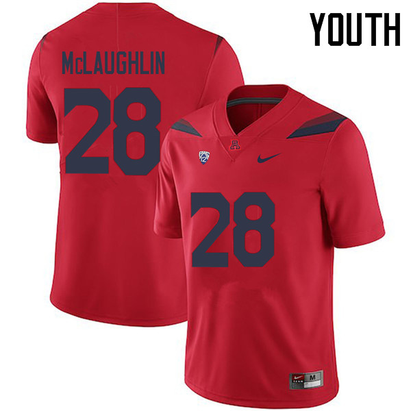 Youth #28 Steve McLaughlin Arizona Wildcats College Football Jerseys Sale-Red
